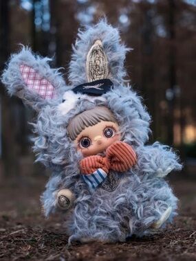 MayMei Crazy Ada light gray pendant plush keychain Dark Forest series